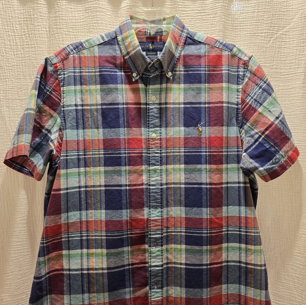 Ralph Lauren Men's Multicolor Plaid Button-Down Shirt L-Classic Fit - Picture 2 of 4